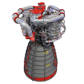 Space Shuttle Rocket Engine 3D rendering model