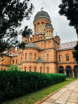 Old Seminarska Church in national Yuriy Fedkovych university of Chernivtsi. Travel destination in Ukraine. UNESCO heritage. High quality photo