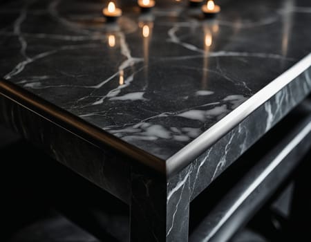 Professional interior design with expensive black marble and granite. Excellent background for presentation and product. High quality illustration