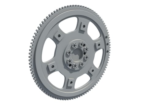 Flexplate Engine Flywheel 3D rendering model on white background