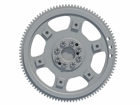 Flexplate Engine Flywheel 3D rendering model on white background