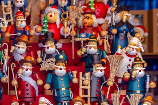 Wooden toy at Christmas Market in Dusseldorf, Germany. High quality photo