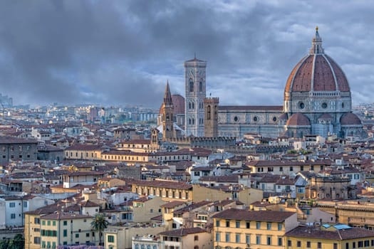 Florence Dome Aerial View Cityscape