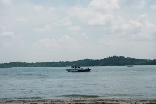 Boat on Coastal Beach Shore