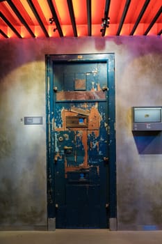 Worn Museum Door Showcase Display