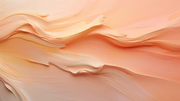 Oil paint soft peach color. Abstract background AI