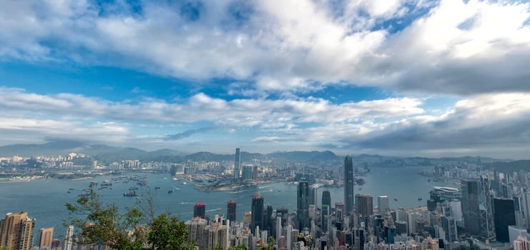 Hong Kong View panorama from the peak