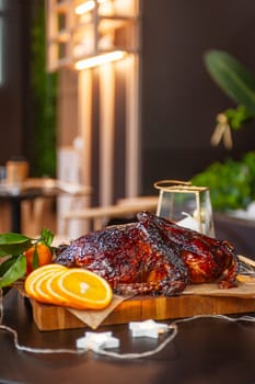 Christmas turkey. Traditional festive food for Christmas or Thanksgiving isolated. High quality photo