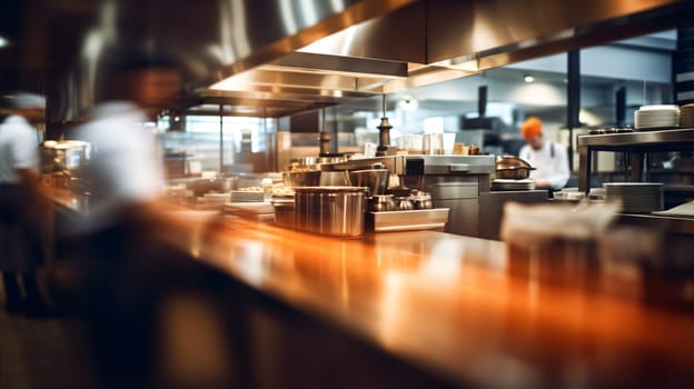 A kitchen with stainless steel appliances - long exposure - generative AI