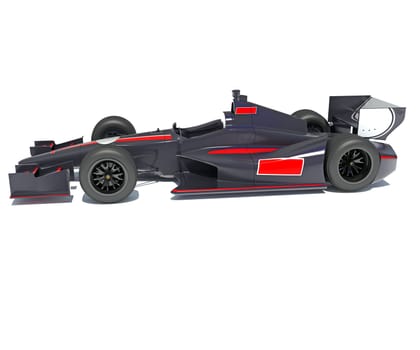 Race Car 3D rendering model on white background