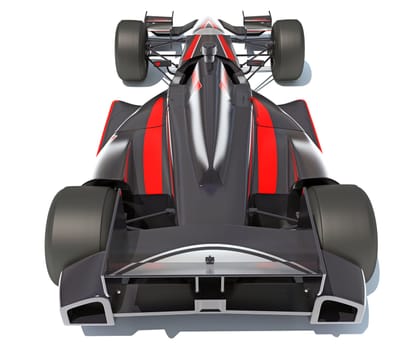 Race Car 3D rendering model on white background