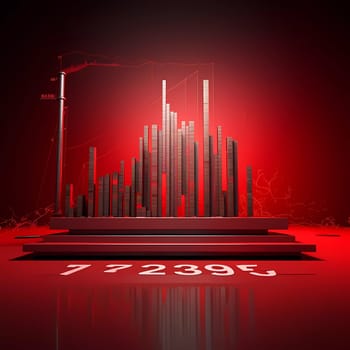 Humans hand shows on hi-tech cyber digital screen with financial graphs. Business analytics concept image