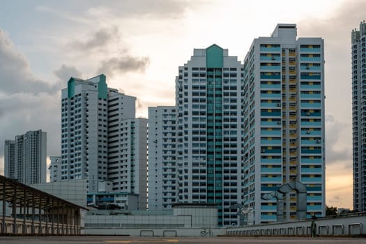 Singapore - June 11 2023: Colorful Apartments Housing & Development Board