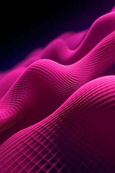 Pink Wave of dots and weave lines. Abstract background. Network connection structure