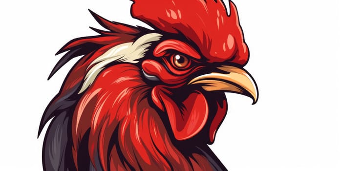 Head of a rooster as illustration concept