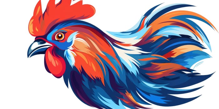 Head of a rooster as illustration concept
