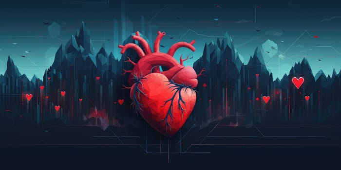 Human heart rate, hollow muscular organ that pumps the blood through the circulatory system by rhythmic contraction and dilation