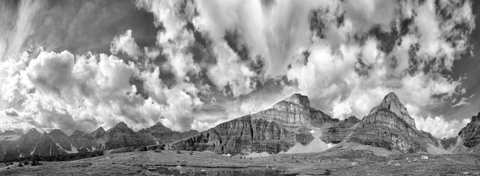  Yoho Banff Jasper Park view in black and white