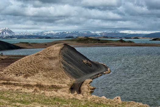 myvatn lake in iceland hot pools