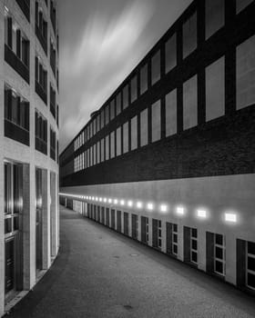 DUSSELDORF, GERMANY - JULY 18, 2023: Modern architecture in downtown Dusseldorf on July 18, 2023 in Germany, Europe