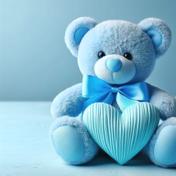 Teddy bear with heart, a good gift for Valentine's day. High quality photo