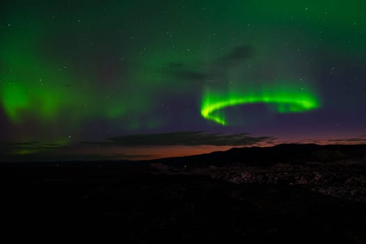 Polar Lights. Northern lights Aurora Borealis