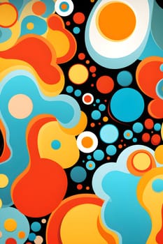 Colorful circles and dots - abstract background - Generative AI