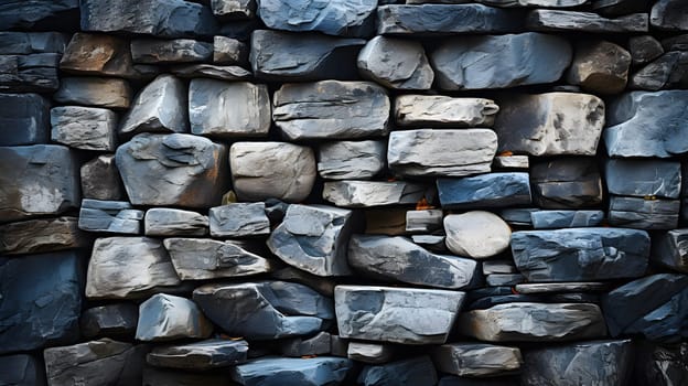 Rugged wall of stone, dramatic light - generative AI