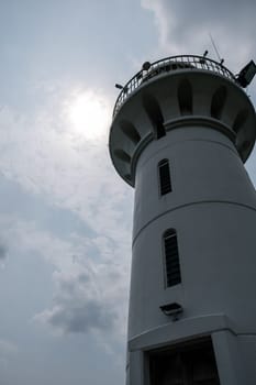Raffles Marina Lighthouse Sunset Glow