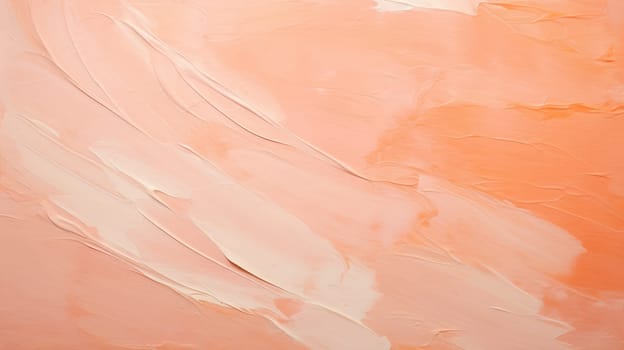 Oil paint soft peach color. Abstract background AI