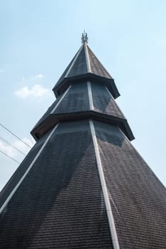 Symmetrical Roof Peak of Building