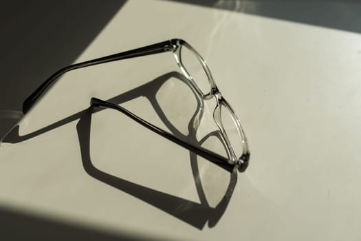 Glasses on a white background.