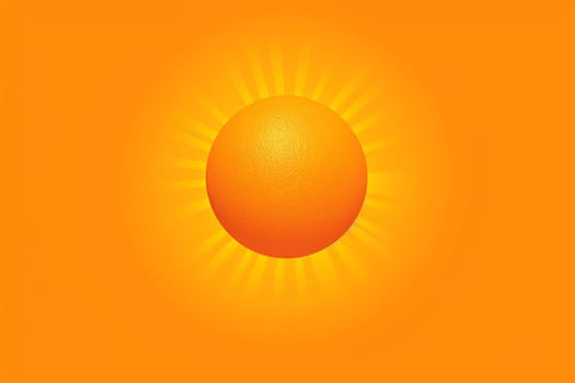 A Bright Orange Sun Radiating Warmth and Light background