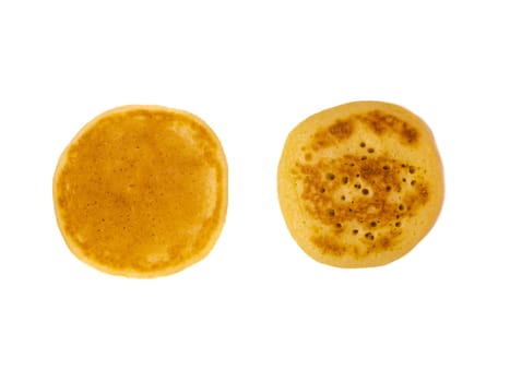 Close up Cocktail Blinis or mini blinis on white background, High quality photo