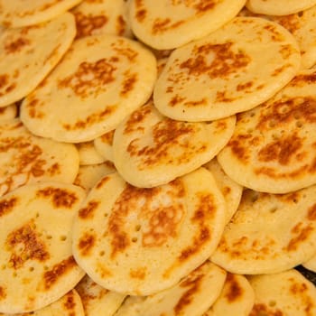 Close up Cocktail Blinis or mini blinis, High quality photo