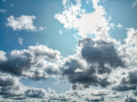 Blue sky background with clouds. High quality photo