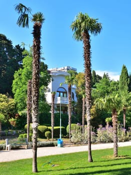 Livadia, Crimea - July 10. 2019. Palace of Princes Yusupov Palace