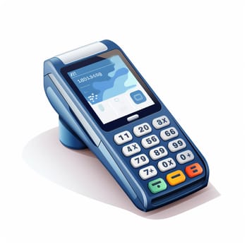 POS Payment GPRS Terminal, isolated on white. High quality photo