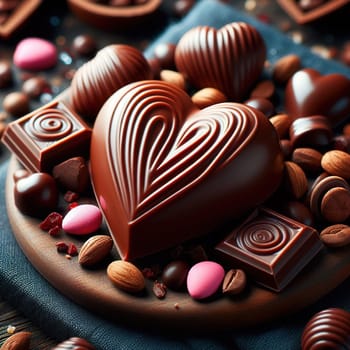 Heart-shaped sweets for Valentine's Day. High quality photo