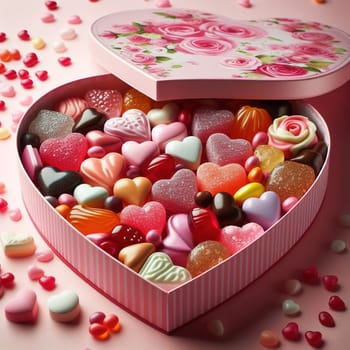 Heart-shaped sweets for Valentine's Day. High quality photo