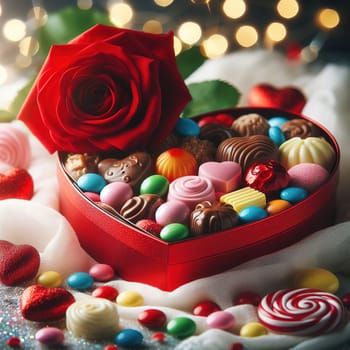 Heart-shaped sweets for Valentine's Day. High quality photo