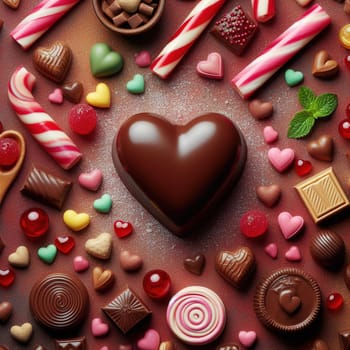 Heart-shaped sweets for Valentine's Day. High quality photo