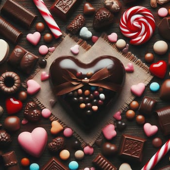 Heart-shaped sweets for Valentine's Day. High quality photo