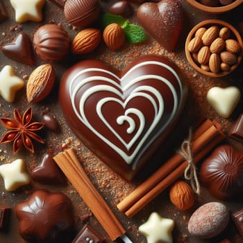 Heart-shaped sweets for Valentine's Day. High quality photo