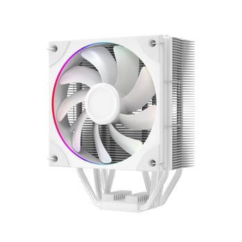 White computer processor cooler on a white background
