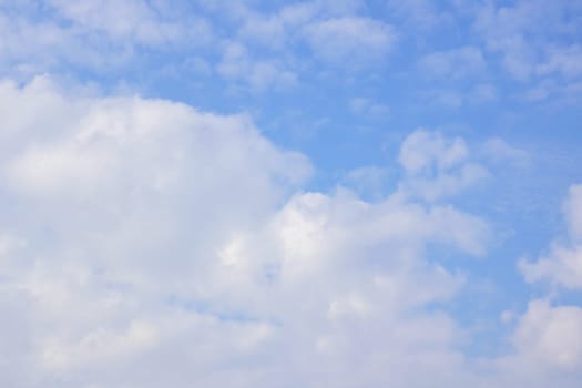 Clouds in the blue sky, texture or background for text