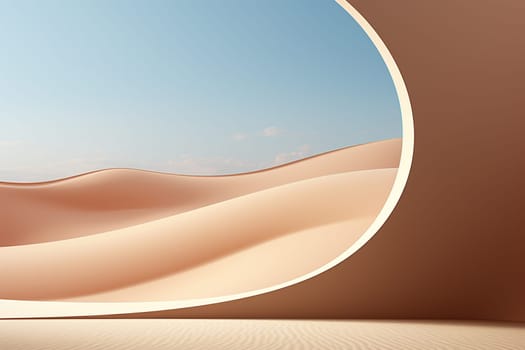 View of a sand arch among the desert sands.