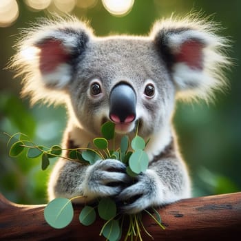 Cute Australian animals - KOALAS. Generative AI. High quality illustration