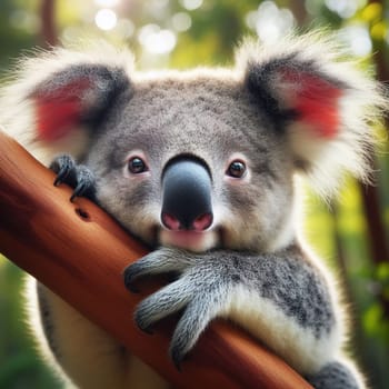 Cute Australian animals - KOALAS. Generative AI. High quality illustration