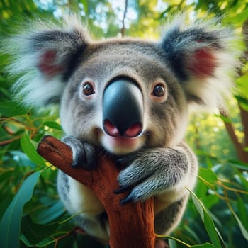 Cute Australian animals - KOALAS. Generative AI. High quality illustration